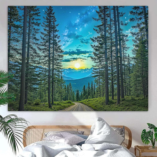 Accnicc Forest Tapestry Green Nature Tree Wall Tapestry for Bedroom Aesthetic Jungle Outdoor Landscape Large Tapestries Wall Hanging for Dorm Living Room Decor 80 x 60 Inch