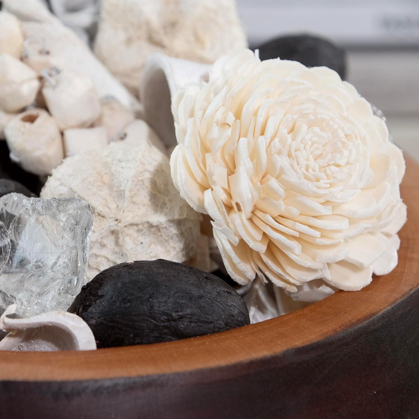 ANDALUCA Maison Box Fragrance Potpourri Decorative Vase & Bowl Filler Home Décor (Coconut Sandalwood)