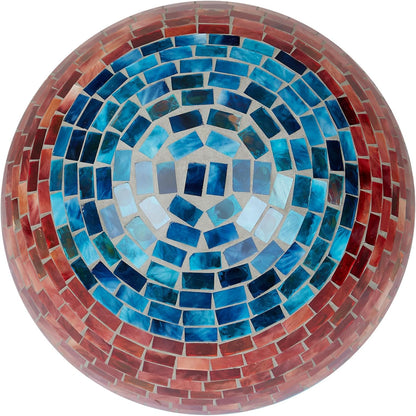 Alpine Corporation 10" Diameter Indoor/Outdoor Glass Mosaic Gazing Globe Yard Decoration, Purple Pearlized Petals Design