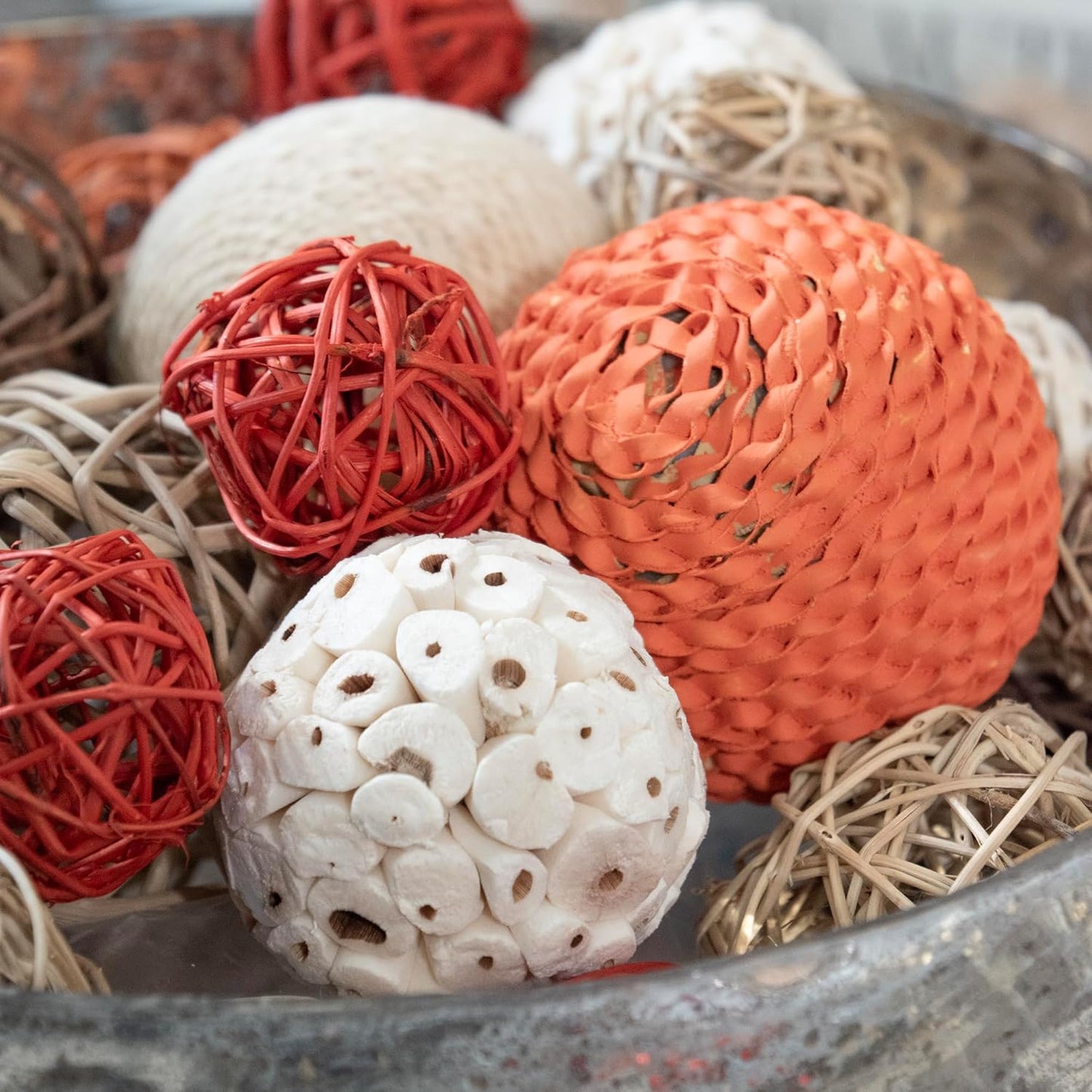 ANDALUCA Decorative Balls Bag Bowl Filler Home Decor (Beige)
