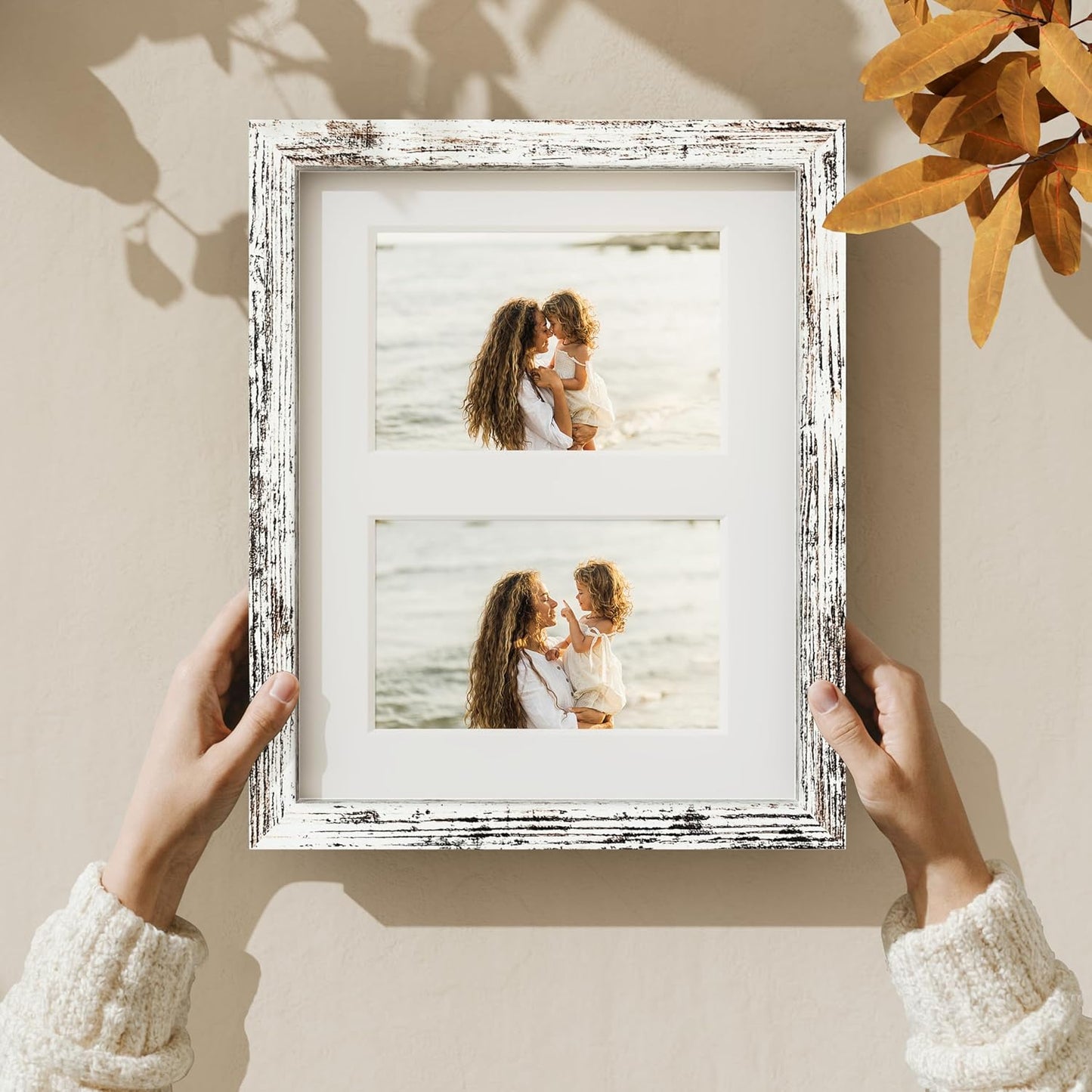 Vittanly 11x14 Collage Picture Frame, Displays 5Pcs 4x6 Pictures with Mat or 1Pcs 11x14 without Mat for Wall Mounting, Picture Frames Collage Wall Decor in Black, 1 Pack
