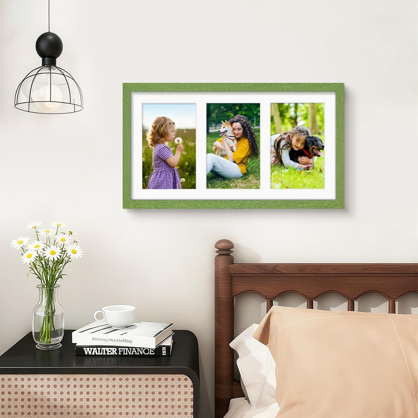 DUENPY 14x26 Collage Picture Frame 4x6 Collage Picture Frame Displays Twelve 4x6 inch Photos Available Horizontal Wall Mounting Display and Vertical Black - Colors A