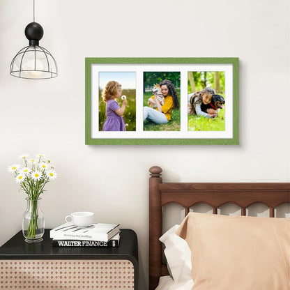 DUENPY 14x26 Collage Picture Frame 4x6 Collage Picture Frame Displays Twelve 4x6 inch Photos Available Horizontal Wall Mounting Display and Vertical Black - Colors A