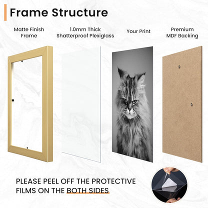 Venusmiles 15 Pack Picture Frames Collage Wall Decor, Gallery Frame Set for Wall Mounting or Tabletop Display, Multi Sizes Including 3pcs 8x10, 6pcs 5x7, 6pcs 4x6, Oak