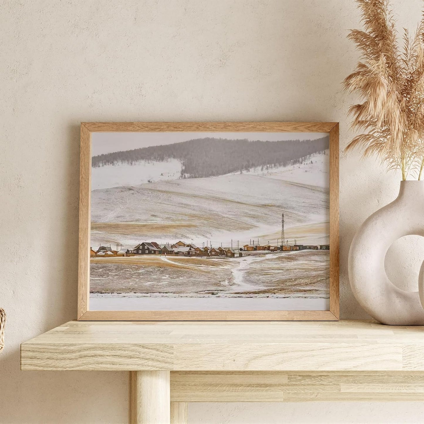 5x7 Picture Frame, Solid Oak Wood 5 x 7 Photo Frame with Mat to 4x6, 7x5 Picture Frames for Wall and Tabletop Display, (Walnut Set of 1)
