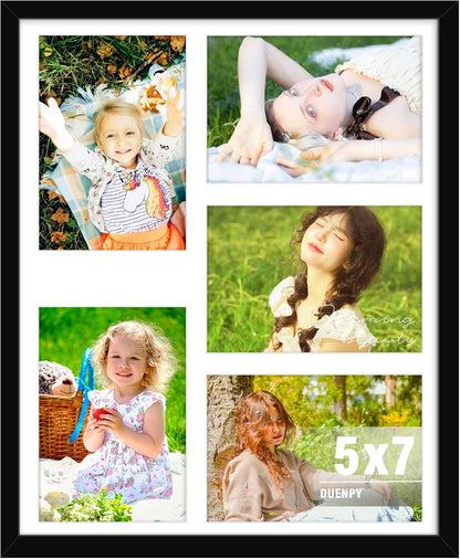 DUENPY 14x26 Collage Picture Frame 4x6 Collage Picture Frame Displays Twelve 4x6 inch Photos Available Horizontal Wall Mounting Display and Vertical Black - Colors A