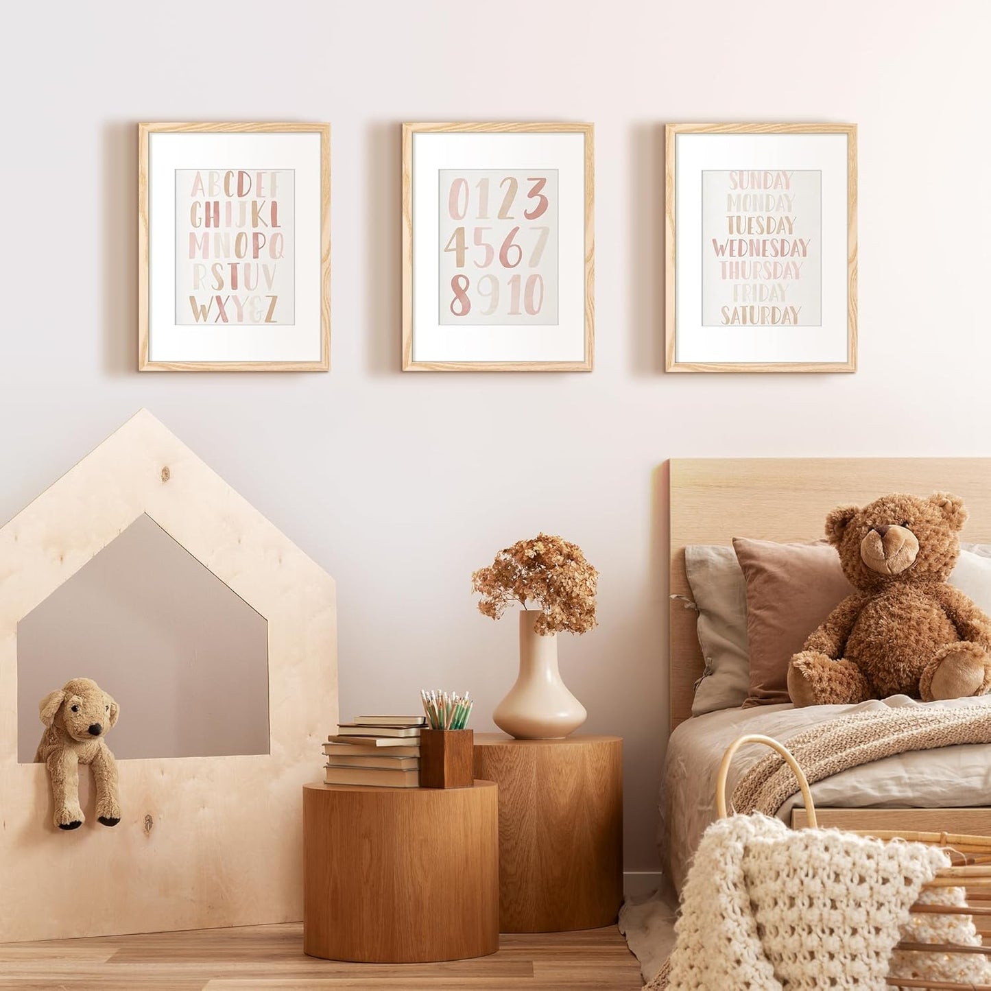 upsimples 11x14 Picture Frame Set of 5, Display Pictures 8x10 with Mat or 11x14 Without Mat, Wall Gallery Photo Frames, Black