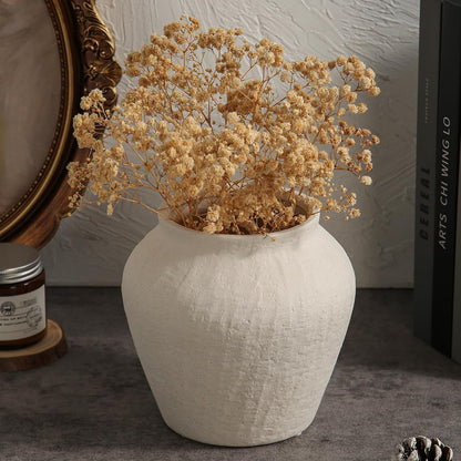 Rustic Vases for Home Decor. Ceramic Vase for Dining Table Decor. Terracotta Decorative Vase 6.1IN. ZSHLXM