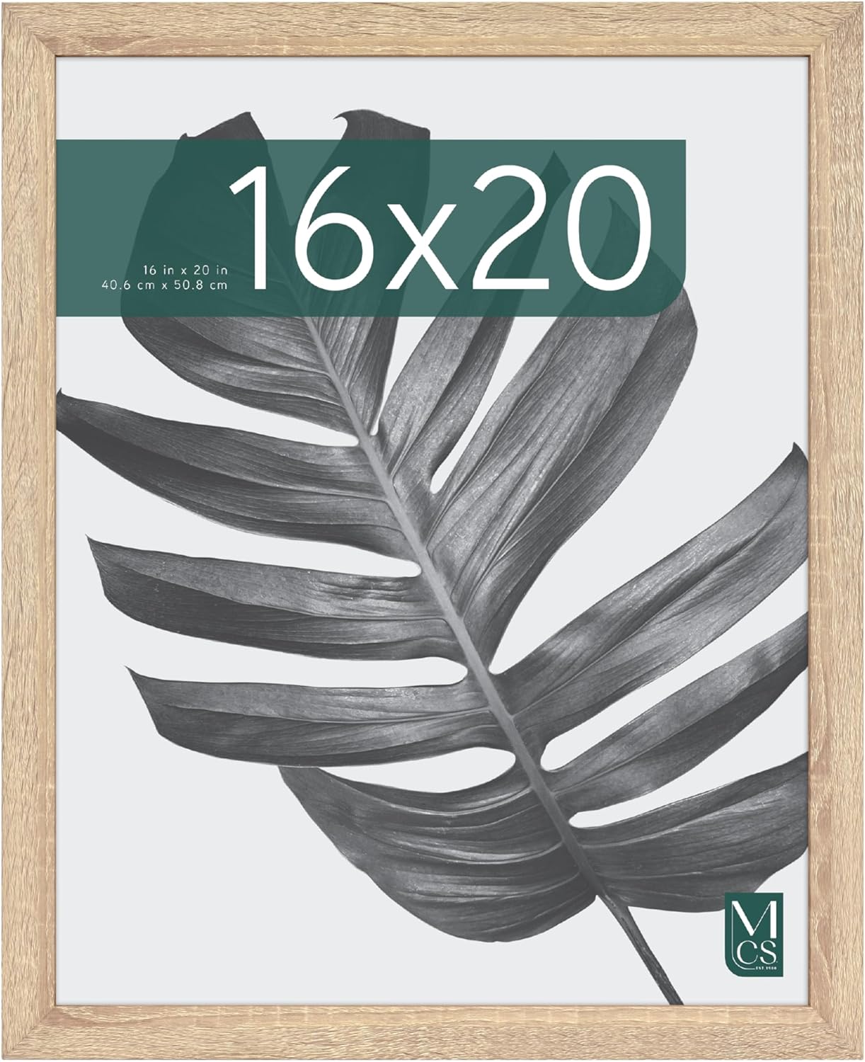 MCS Studio Gallery 16x24 Poster Frame Black Woodgrain Engineered Wood, Vertical & Horizontal Wall Hanging Large Picture Frame for Photos, Posters & Art Prints (1-Pack)
