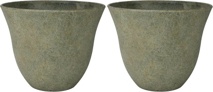Classic Home and Garden Honeysuckle Resin Planters - Lightweight Indoor & Outdoor Plant Pots - UV-Resistant Plastic Flower Pots - Pot Planters for Flowers & Herbs (15" Distressed Copper)