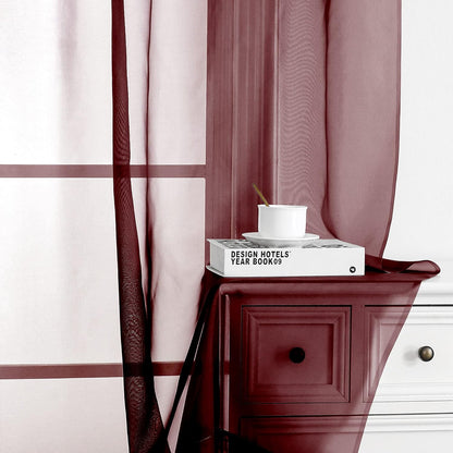 OWENIE Sheer Curtains 84 inches Long 2 Panels Set for Living Room/Bedroom, Rod Pocket Voile Sheer Panel Drapes, White, 2pcs, Each 42" W x 84" L - Colors B