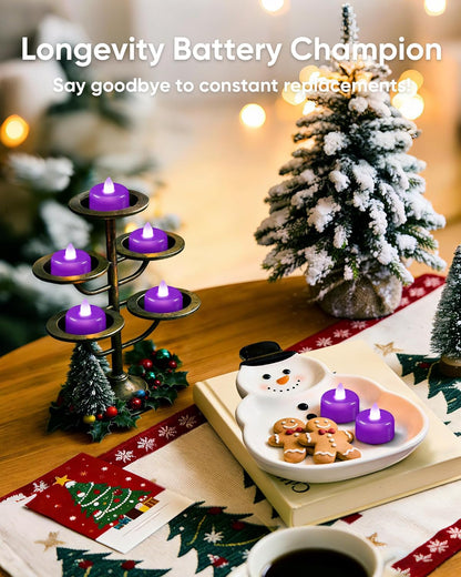 Amagic 12/24/50/100/150Pack Flameless LED Tea Lights Candles Battery Operated, Electric Fake Tealight Candles for Votive, Halloween, Christmas, Home Decor, Wedding, Table Decor (12Pack)