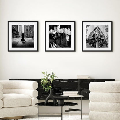 upsimples 8x10 Picture Frame, Display Pictures 5x7 with Mat or 8x10 Without Mat, Wall Hanging Photo Frame, Black, 1 Pack - Colors B