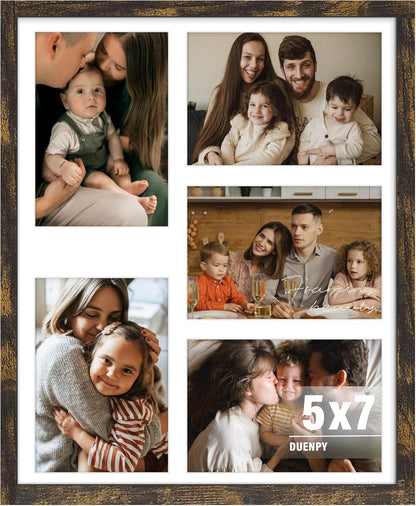 DUENPY 14x26 Collage Picture Frame 4x6 Collage Picture Frame Displays Twelve 4x6 inch Photos Available Horizontal Wall Mounting Display and Vertical Black - Colors A