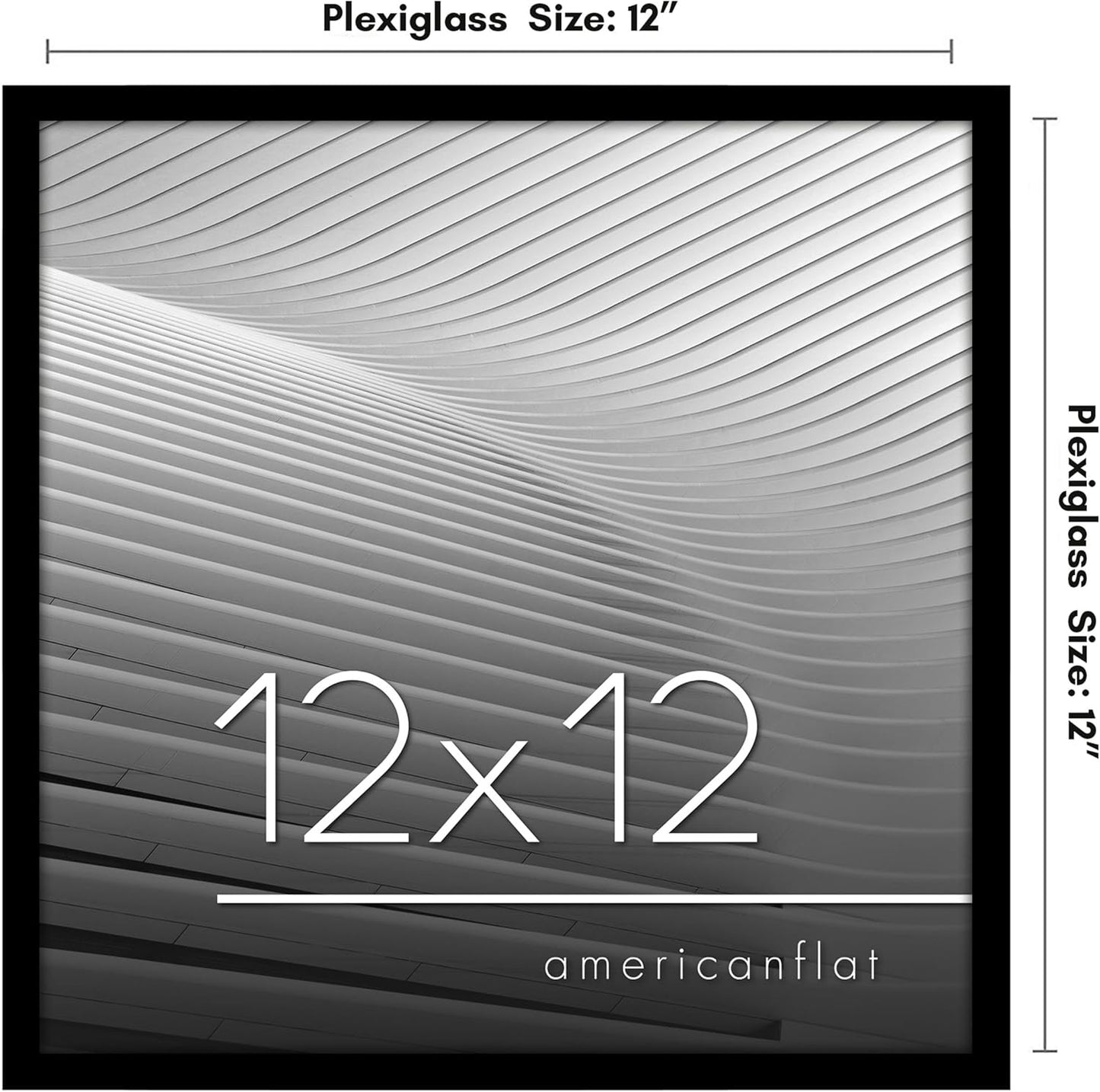 Americanflat 24x36 Poster Frame with Polished Plexiglass - Streamline Collection - Thin Border Picture Frame for Wall Display - Hanging Hardware Included - Black - Colors A