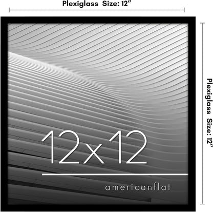Americanflat 24x36 Poster Frame with Polished Plexiglass - Streamline Collection - Thin Border Picture Frame for Wall Display - Hanging Hardware Included - Black - Colors A