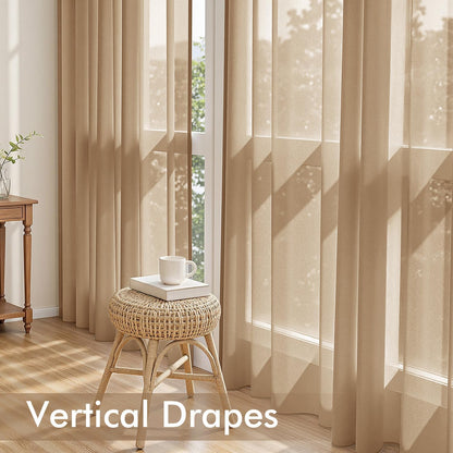 MIULEE White Sheer Curtains 84 Inches Long, 4 Panels Set, Light Filtering Rod Pocket Voile Drapes for Living Room and Bedroom, Airy Soft Fabric Window Treatments, 42 x 84 Inches