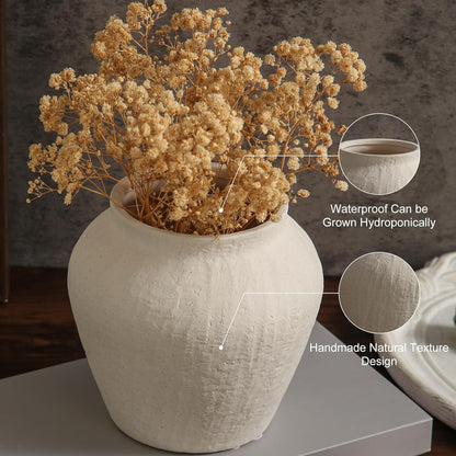 Rustic Vases for Home Decor. Ceramic Vase for Dining Table Decor. Terracotta Decorative Vase 6.1IN. ZSHLXM