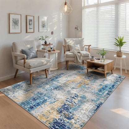 Ompaa 2x6 Rug Runners for Hallways Kitchen Runner Rug Non Slip Washable Grey Long Runner Rugs with Rubber Backing Soft Abstract Carpet Runner for Hallways, Kitchen, Bedroom, Bathroom, Entryway - Colors B