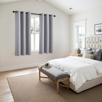 MIULEE Blackout Curtains for Bedroom Living Room 2 Panels, Thermal Insulated Room Darkening Drapes Grommet Noise Reducing Light Blocking Window Treatments 63 Inches Long 40x63 Inch Black - Colors B