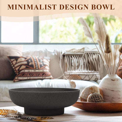 YMXYJM Large Decorative Bowl, Modern Handicraft Resin Bowls for Home Decor, Decorative Fruit Bowl for Kitchen Counter, Stylish Key Bowl for Entry Table, Artificial Stone Resin Beige