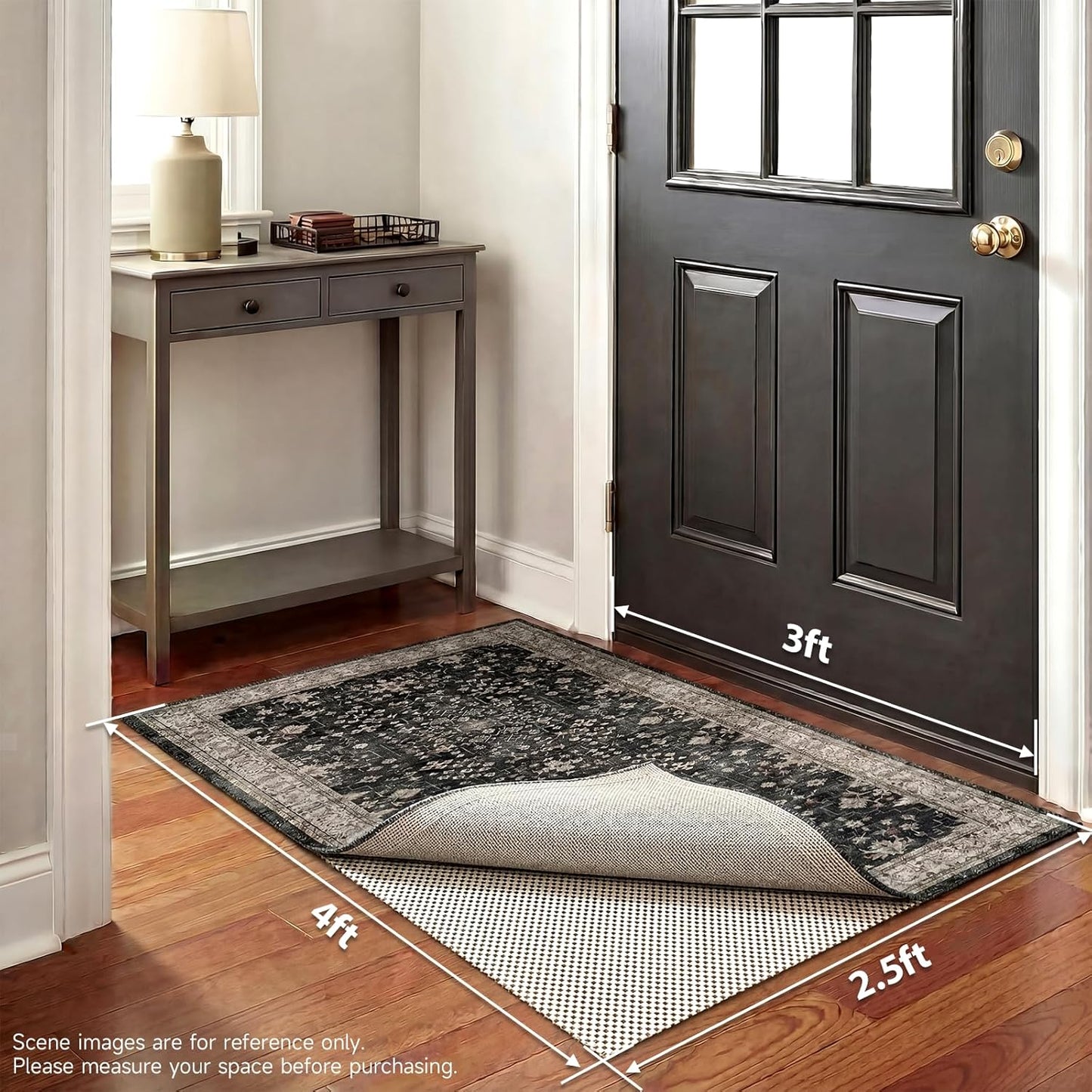 Veken Non Slip Rug Pad Gripper 8 x 10 Feet Extra Thick Pads for Any Hard Surface Floors, Keep Your Rugs Safe and in Place, Under Carpet Anti Skid Mat - Colors A
