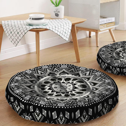 Mandala Meditation Cushion, Boho Meditation Mat, Meditation Pillows for Sitting on Floor, Cushions for Sitting in Home and Outdoor, Square Floor Pillow Cushion Seating for Yoga Accessories 22'' X 22''