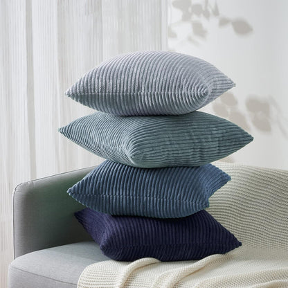 Topfinel Decorative Throw Pillow Covers Cushion Cases, Set of 4 Soft Velvet Modern Double-Sided Designs, Mix and Match for Boho Farmhouse Fall Home Decor (18x18 inch, Orange/Teal)