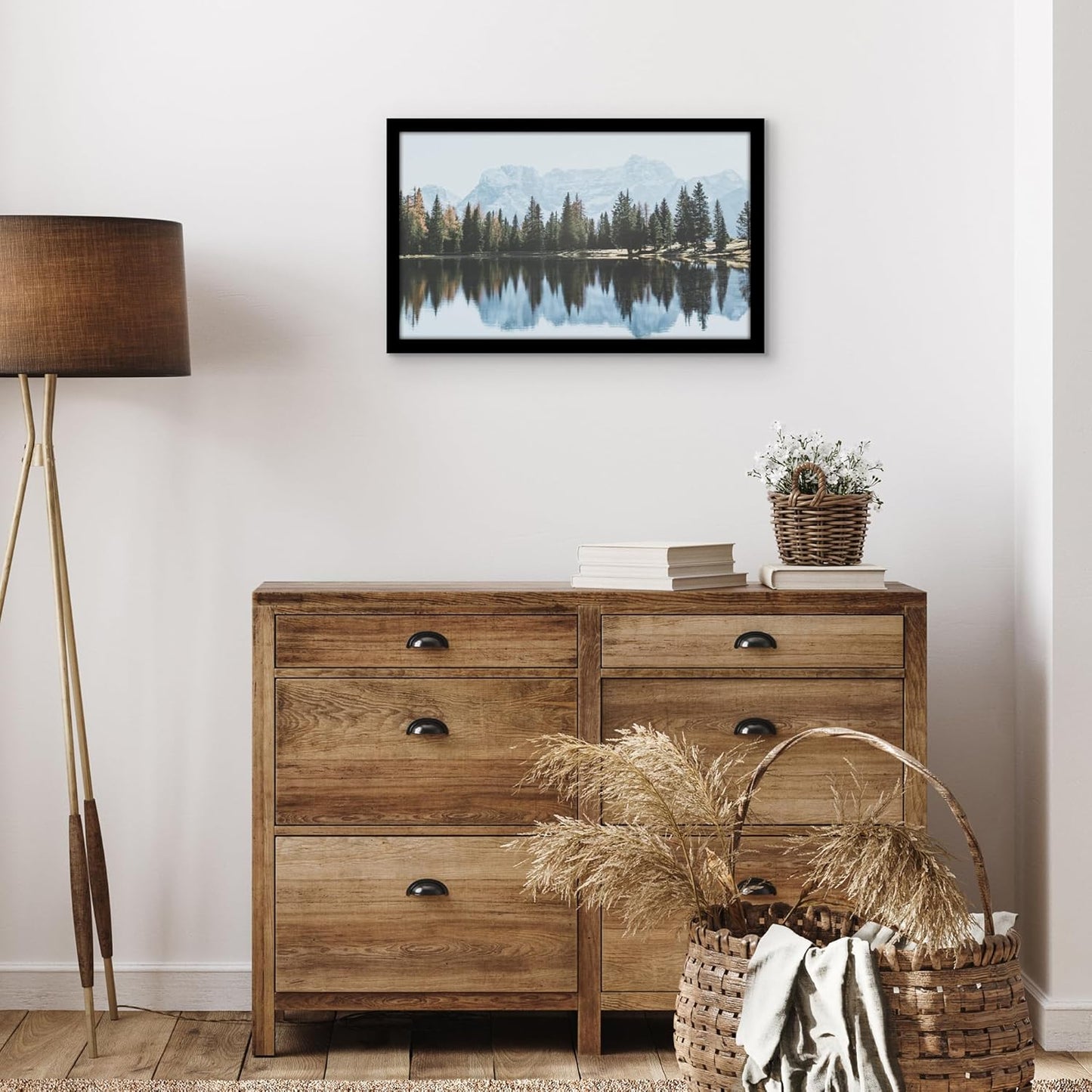 Americanflat 16x20 Picture Frame with Polished Plexiglass - Black Picture Frame - Wide Photo Frames Made of Engineered Wood for Vertical or Horizontal Wall Display - Epic Collection - Black - Colors A