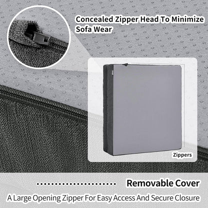 Recliner Cushions for Elderly, 20x20x5 Inch Thick Chair Cushion Patent Design Soft Tufted Dual Layer Booster Seat Cushions for Seniors Recliner Risers Taupe 1P