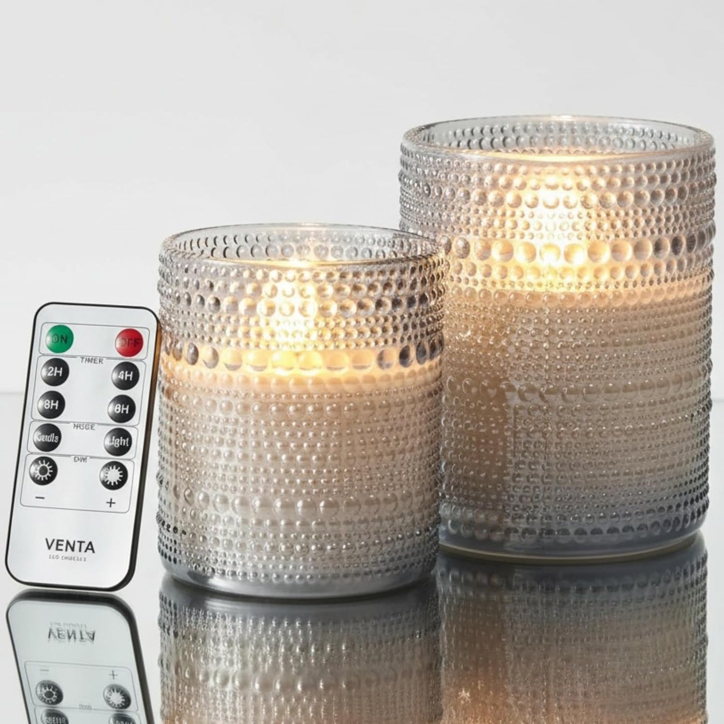 VENTA Set of 3 Warm Ivory Pillar Candles | Real Wax Battery Operated Candles with Flickering Flame | Timeless Year-Round Decor for Weddings, Mantels & Centerpieces