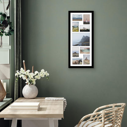 Americanflat 4x6 Collage Picture Frame with Polished Plexiglass - Multi Picture Frames Fit Sixteen 4x6 Photos or Use as One 18x26 Poster Frame for Wall Display - Signature Collection - Black