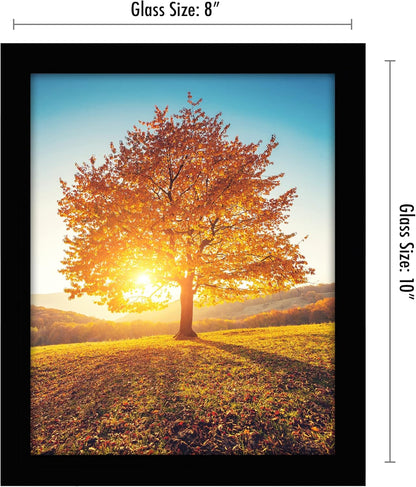 Americanflat 12x18 Poster Frame with Shatter-Resistant Glass - Signature Collection - Gallery-Style Frames Made of Engineered Wood - Photo Frame for Wall Display - Black - Colors B