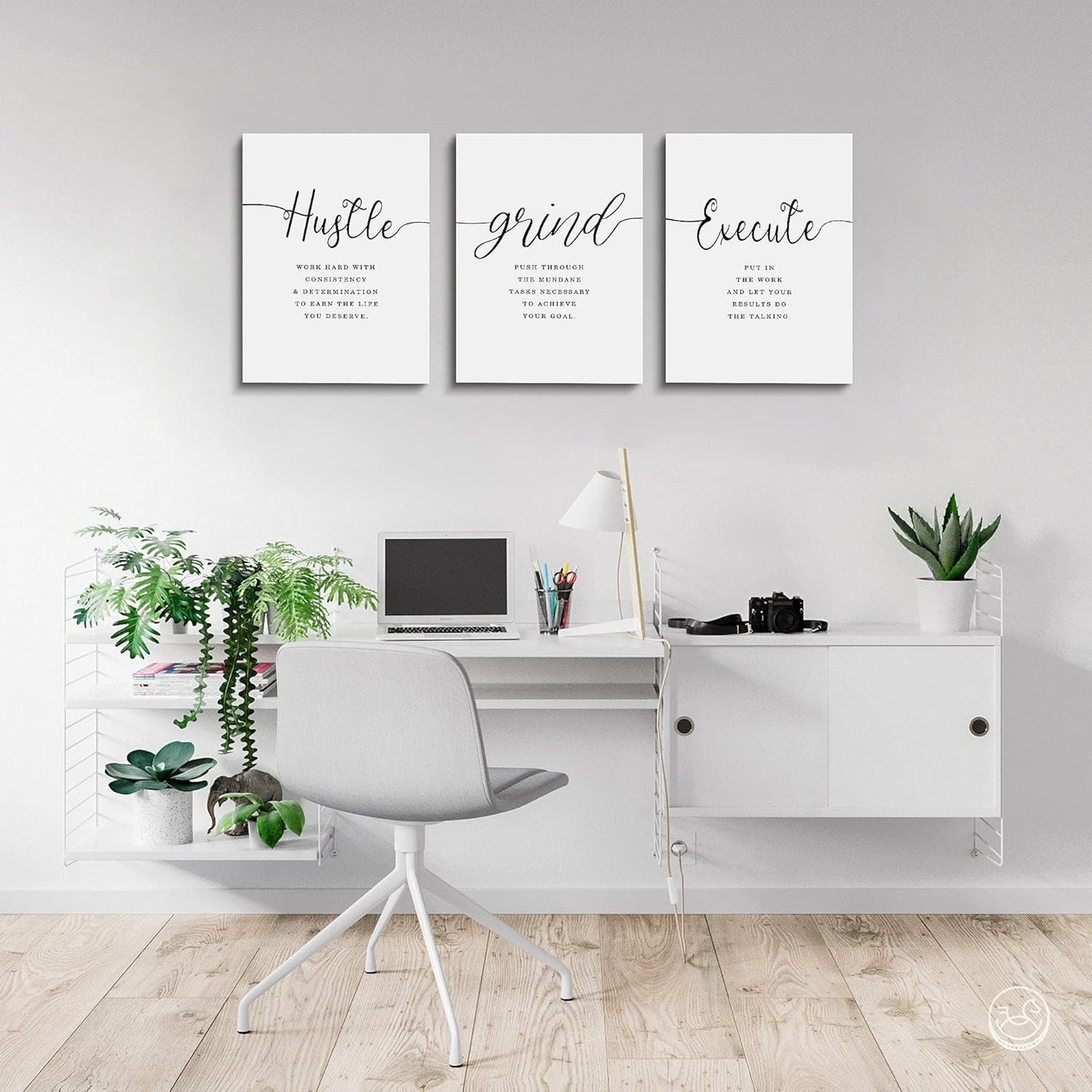 Inspirational Canvas Painting Wall Art -EPHANY ART,Mindset Quotes Prints, Success Framed Entrepreneur Poster Positive Quotes Wall Poster for Home Office Workplace (M-3pcs,12x16inchx3pcs)
