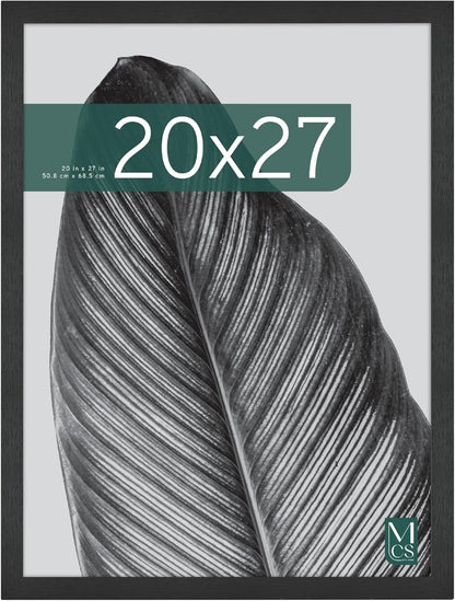 MCS Studio Gallery 16x24 Poster Frame Black Woodgrain Engineered Wood, Vertical & Horizontal Wall Hanging Large Picture Frame for Photos, Posters & Art Prints (1-Pack)