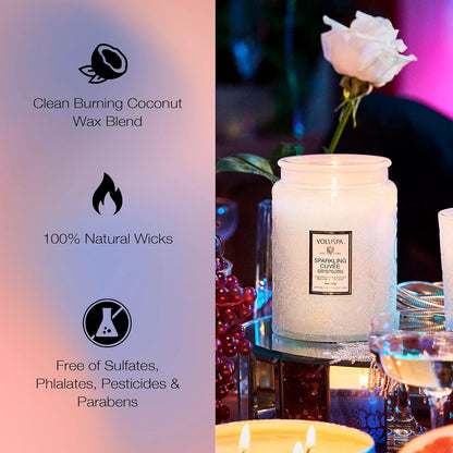 Voluspa Baltic Amber Candle, 18 oz, Coconut Wax Blend, Scented Candles for Home, 100 Hour Burn Time, Candle Jar