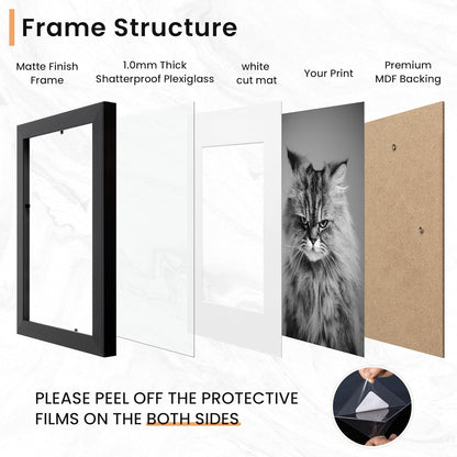 Venusmiles 15 Pack Picture Frames Collage Wall Decor, Gallery Frame Set for Wall Mounting or Tabletop Display, Multi Sizes Including 3pcs 8x10, 6pcs 5x7, 6pcs 4x6, Oak