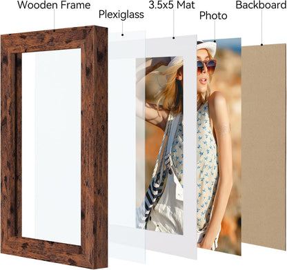 Vittanly 11x14 Picture Frame, Display Pictures 8x10 with Mat or 11x14 without Mat, Photo Frame for Wall Mounting, Black, 1 Pack - Colors A