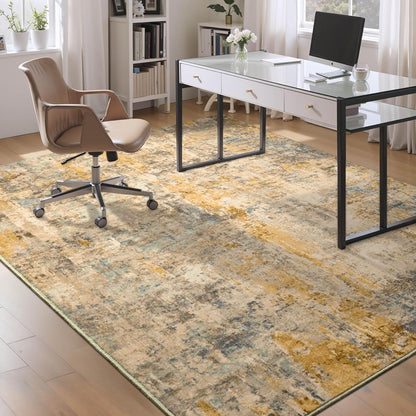 Ompaa 2x6 Rug Runners for Hallways Kitchen Runner Rug Non Slip Washable Grey Long Runner Rugs with Rubber Backing Soft Abstract Carpet Runner for Hallways, Kitchen, Bedroom, Bathroom, Entryway - Colors A