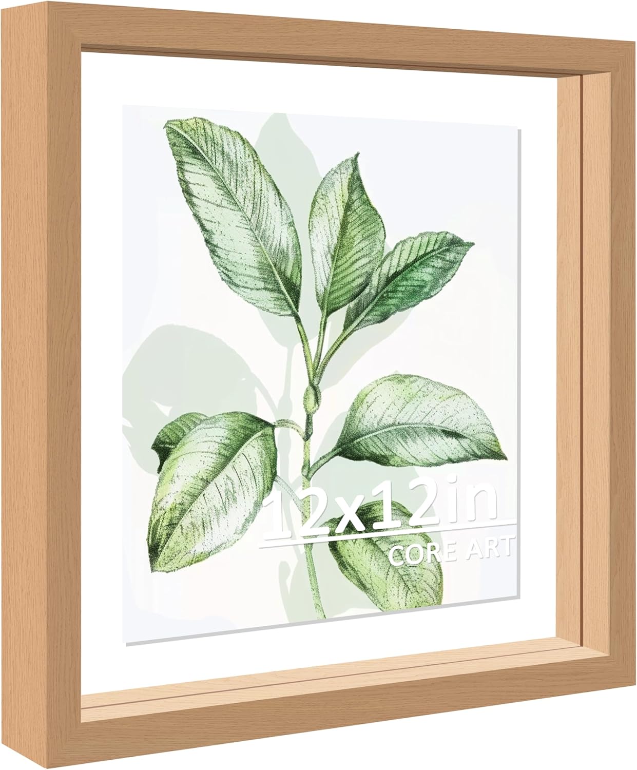 CORE ART 8x10 Floating Picture Frame,Double Plexglass Floating Frame for 5x7,4x6 Pictures,Wall or Tabletop Display,Black