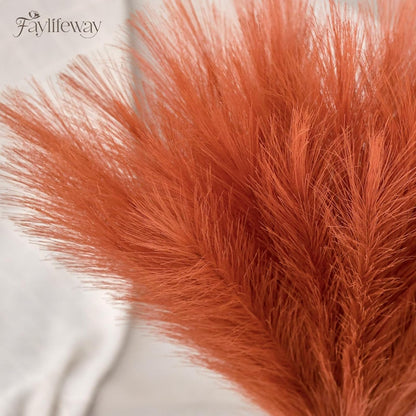50pcs Pampas Grass 17in for Living Room Decor, Blush Pink Pampas Grass Decor, Fluffy Pink Flowers for Home Birthday Bathroom Baby Shower Wall Bow Decor(Blush & Cream & Pink)