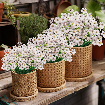 Lnoicy Artificial Greenery Plants Outdoor UV Resistant Fake Plants Boxwood Shrubs Grass,20 Bundles for Farmhouse Home Garden Office Patio Backyard Wedding and Indoor Outdoor Decoration
