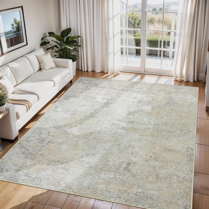 8x10 Area Rugs for Living Room Rug Washable: Abstract Large Rug for Dining Room Bedroom Carpet Non Slip 8 by 10 Indoor Modern Nursery Home Office Blue Grey