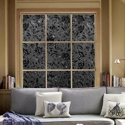 LEMON CLOUD Window Film, Decorative Window Privacy Film, 3D Stained Glass Window Sticker,Anti-UV Sun Blocker Heat Control for Home(Rainbow Tulip Design,17.5 x 78.7 inches)