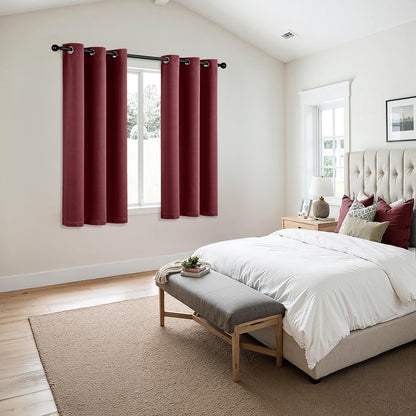 MIULEE Blackout Curtains for Bedroom Living Room 2 Panels, Thermal Insulated Room Darkening Drapes Grommet Noise Reducing Light Blocking Window Treatments 63 Inches Long 40x63 Inch Black - Colors A