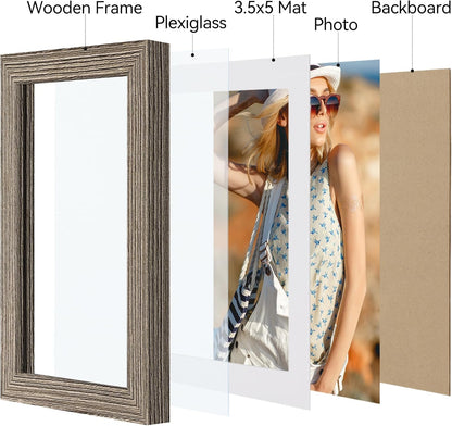 Vittanly 11x14 Picture Frame, Display Pictures 8x10 with Mat or 11x14 without Mat, Photo Frame for Wall Mounting, Black, 1 Pack - Colors B