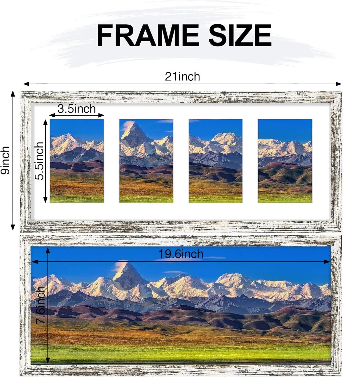 Vittanly 11x14 Collage Picture Frame, Displays 5Pcs 4x6 Pictures with Mat or 1Pcs 11x14 without Mat for Wall Mounting, Picture Frames Collage Wall Decor in Black, 1 Pack