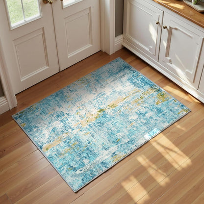 Ompaa 2x6 Rug Runners for Hallways Kitchen Runner Rug Non Slip Washable Grey Long Runner Rugs with Rubber Backing Soft Abstract Carpet Runner for Hallways, Kitchen, Bedroom, Bathroom, Entryway - Colors B