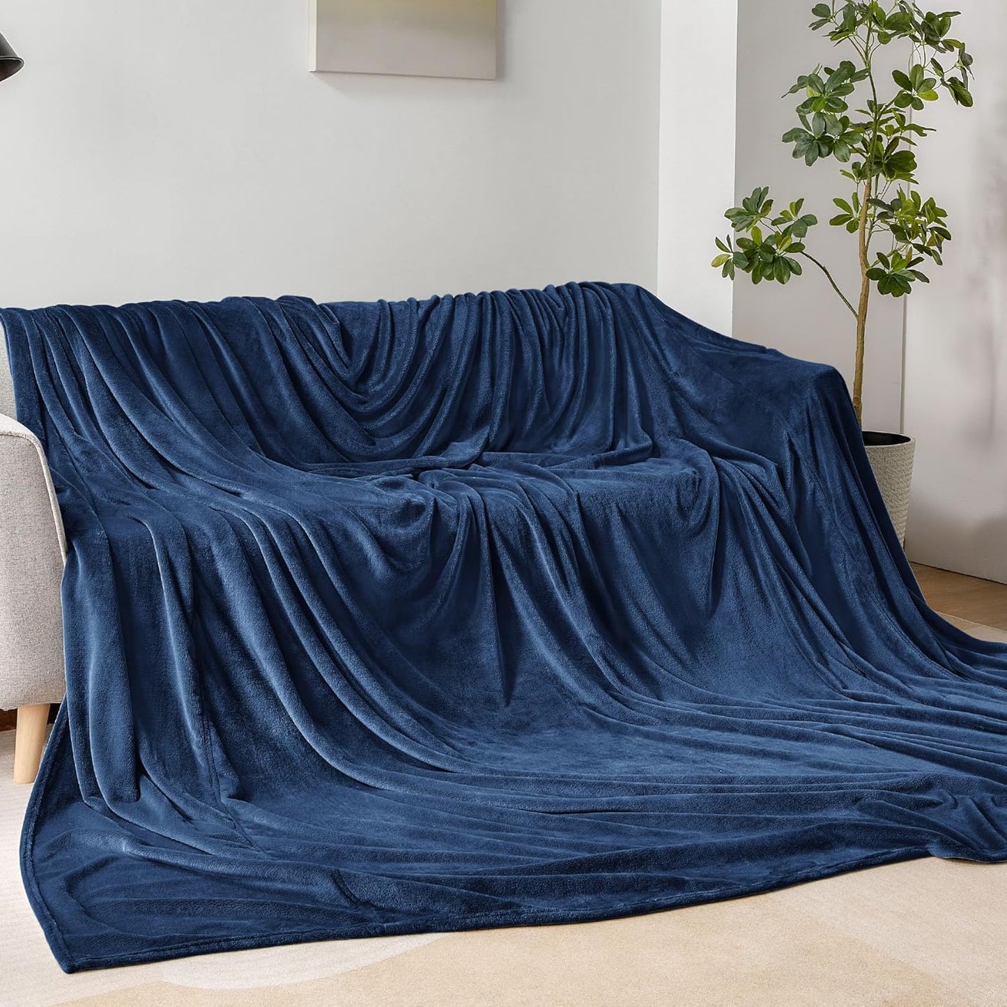 BEDELITE Fleece Blanket Black Throw Blankets for Couch & Bed, Luxury Plush Cozy Fuzzy Blanket 50x60 inches, Super Soft Warm Lightweight Throw Blanket for Travel Camping - Colors A