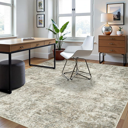 8x10 Area Rugs for Living Room Rug Washable: Abstract Large Rug for Dining Room Bedroom Carpet Non Slip 8 by 10 Indoor Modern Nursery Home Office Blue Grey